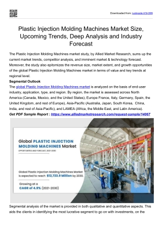 Plastic Injection Molding Machines Market Share, Trend, Forecast By 2030