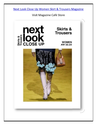 Next Look Close Up Women Skirt & Trousers Magazine 1