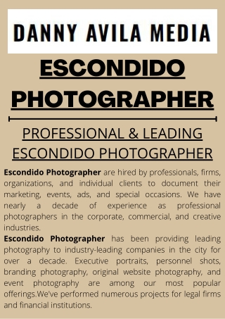 ESCONDIDO PHOTOGRAPHER