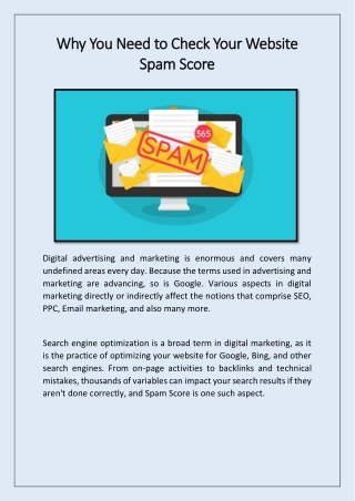 Why You Need to Check Your Website Spam Score