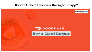 How to cancel Dashpass through the app?