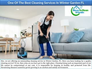 One Of The Best Cleaning Services In Winter Garden FL