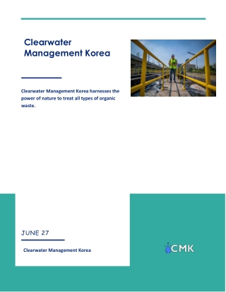 Korea Clearwater Management Overview of Korea's Water Resources
