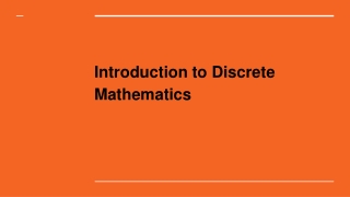 Introduction to Discrete Mathematics