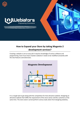 How to Expand your Store by taking Magento 2 development services