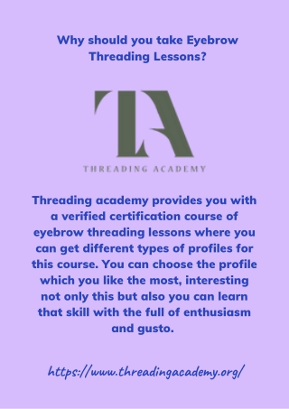 Eyebrow Threading Lessons