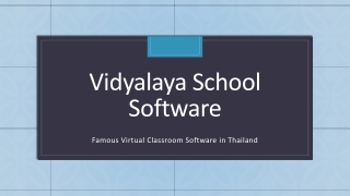 Famous Virtual Classroom Software in Thailand