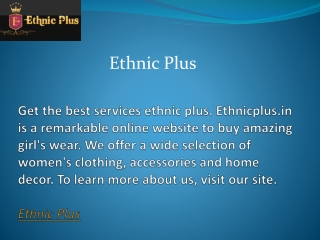 Ethnic Plus Ethnicplus.in