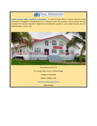 Central America Mbbs Consultant In Bangalore | Easyadmissions.in