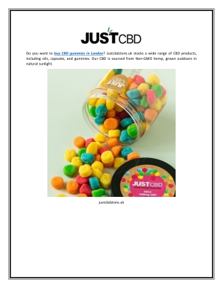Buy Cbd Gummies in London | Justcbdstore.uk