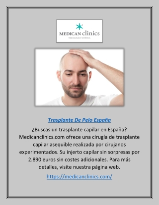 Trasplante de pelo España | Medicanclinics.com