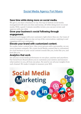 Social Media Agency Fort Myers