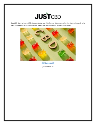 Cbd Gummies Uk | Justcbdstore.uk