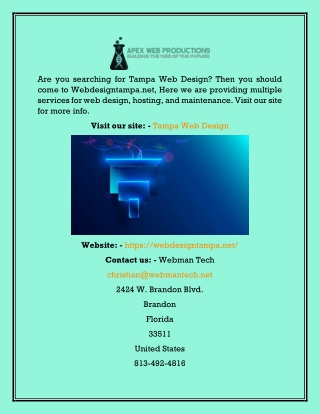 Tampa Web Design  Webdesigntampa.net