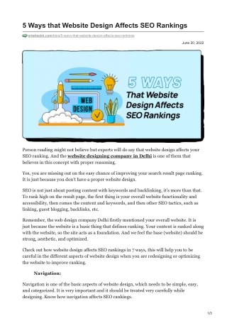 5 Ways that Website Design Affects SEO Rankings