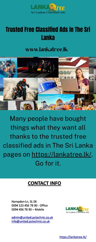 Trusted Free Classified Ads in The Sri Lanka