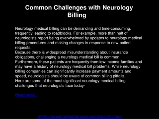 Common Challenges with Neurology Billing