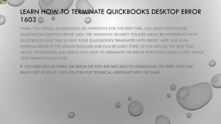 Best ways to resolve QuickBooks Desktop Error 1603 instantly