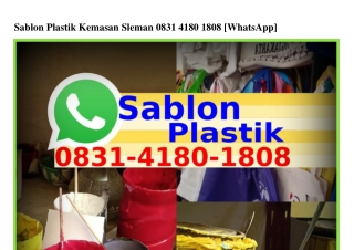 Sablon Plastik Kemasan Sleman Ö831•Ꮞ18Ö•18Ö8{WhatsApp}