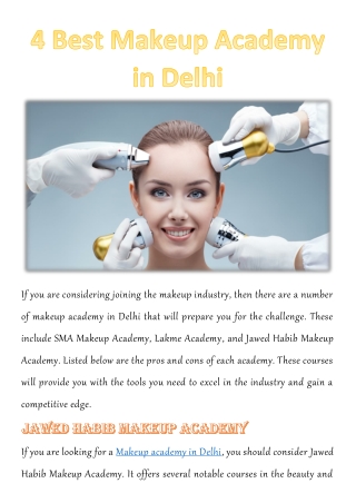 4 Best Makeup Academy in Delhi