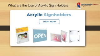 What Are the Uses of Acrylic Sign Holders – CCP Displays?