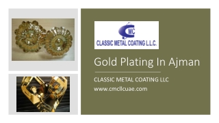 Gold Plating In Ajman​