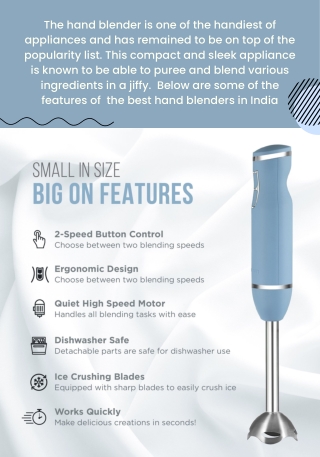 Hand Blender Features