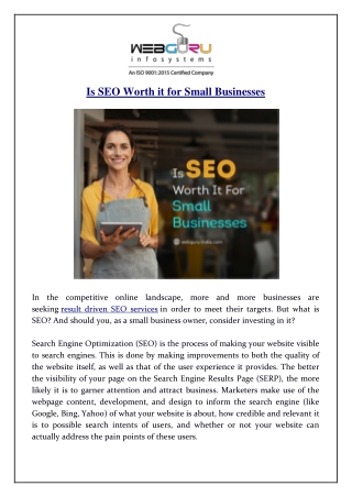 Is SEO Worth it for Small Businesses