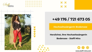 Herzlichst, Ihre Hochzeitssängerin Bodensee - Steffi Mira