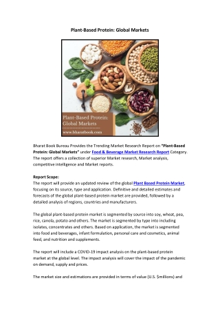 Plant-Based Protein Global Markets