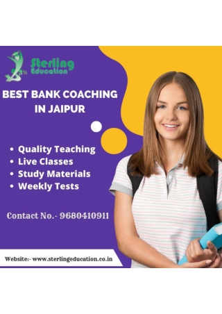 Best Bank Coaching In Jaipur Sterling Education