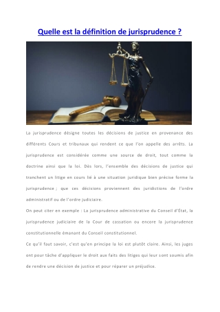 Jurisprudence : définition | caractéristique | rôles