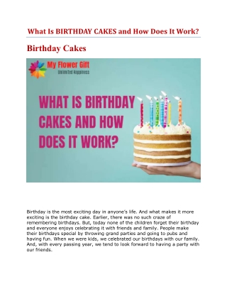 What Is BIRTHDAY CAKES and How Does It Work