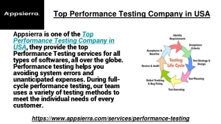 Top Performance Testing Company in USA