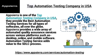 Top Automation Testing Company in USA