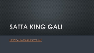 Satta King GALI