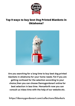 Top 9 ways to buy best Dog Printed Blankets in Oklahoma