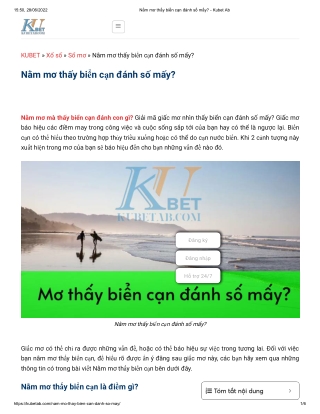 Nằm mơ thấy biển cạn đánh số mấy_ - Kubet Ab