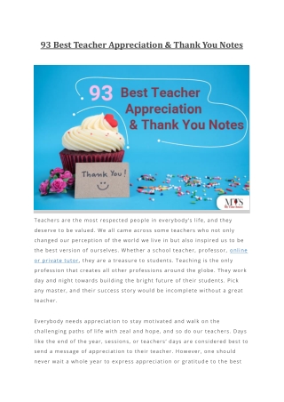 93 Best Teacher Appreciation
