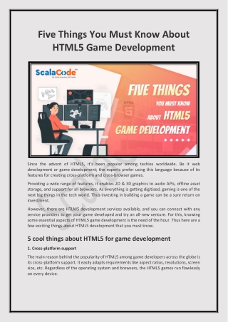 Five Things You Must Know About HTML5 Game Development
