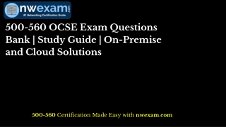 500-560 OCSE Exam Questions Bank | Study Guide | On-Premise and Cloud Solutions