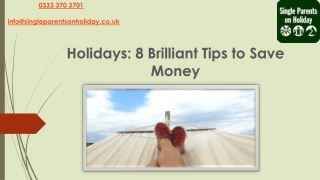 Holidays  8 Brilliant Tips to Save Money