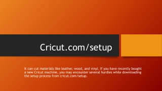 cricut.com/setup