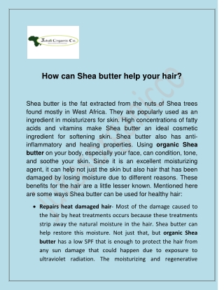 JukasOrganic organic shea butter