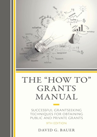 DOWNLOAD The How To Grants Manual Successful Grantseeking Techniques for