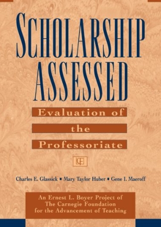 READ Scholarship Assessed Evaluation of the Professoriate