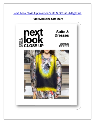 Next Look Close Up Women Suits & Dresses Magazine