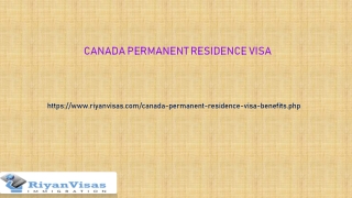 Canada Permanent Residence Visa