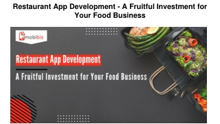 Restaurant App Development - A Fruitful Investment for Your Food Business