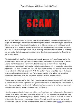 PaytizExchangeWillScamYouInNoTime